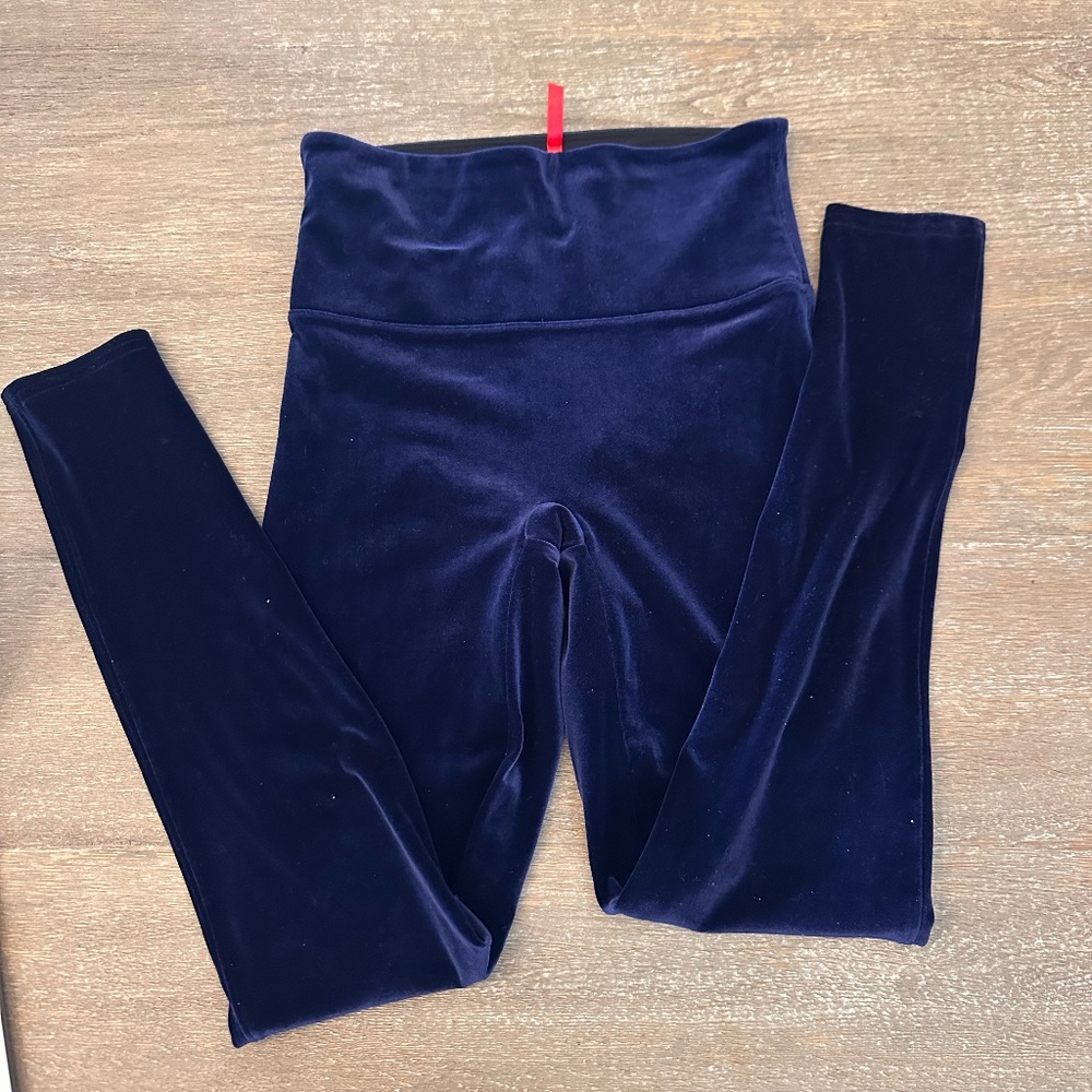 SPANXS Blue Velvet Leggings